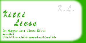 kitti liess business card